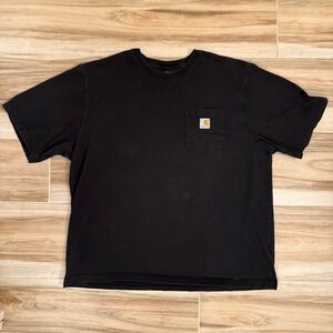 Carhartt Mens Loose Fit Heavyweight Pocket T-Shirt Black XL Short Sleeve K87